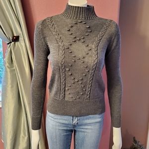 LOFT Outlet gray bobble knit sweater XSP